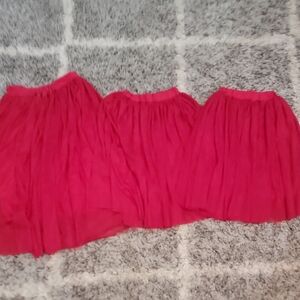 Elegant Red Mommy And Me Tulle Skirts